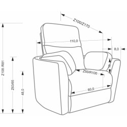 Fotoliu-recliner Halmar Pegas (Grey) Thumb