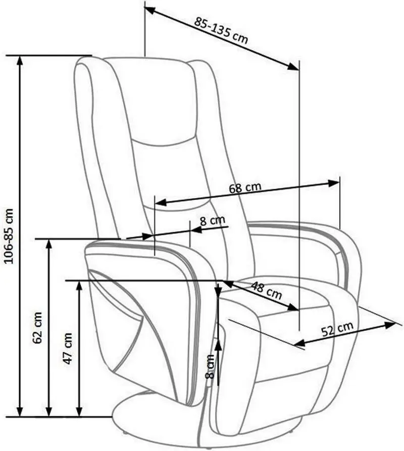 Кресло-реклайнер Halmar Pulsar 2 (Gray)