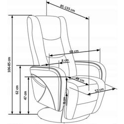 Fotoliu-recliner Halmar Pulsar (Beige) Thumb
