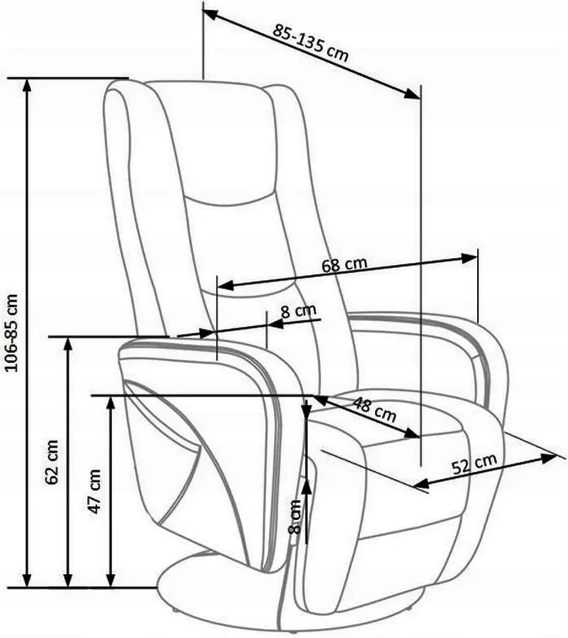 Fotoliu-recliner Halmar Pulsar (Beige)