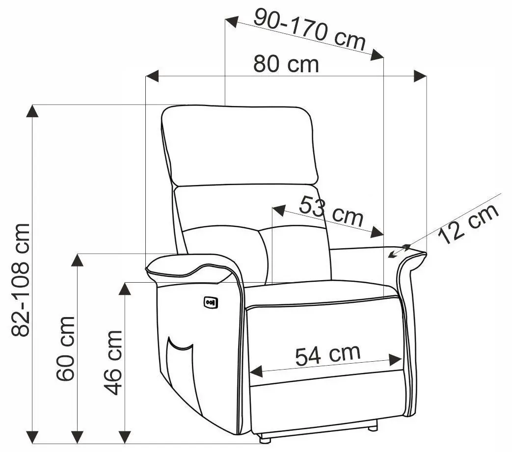 Fotoliu-recliner Halmar Semir (Cinnamon)