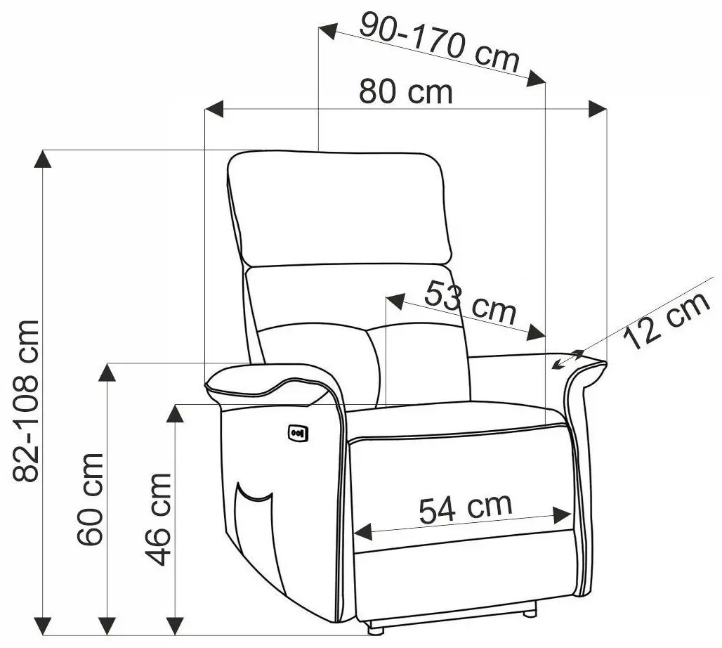 Кресло-реклайнер Halmar Semir (Mustard)