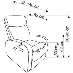 Fotoliu-recliner Halmar Wonder (Mustard) Thumb