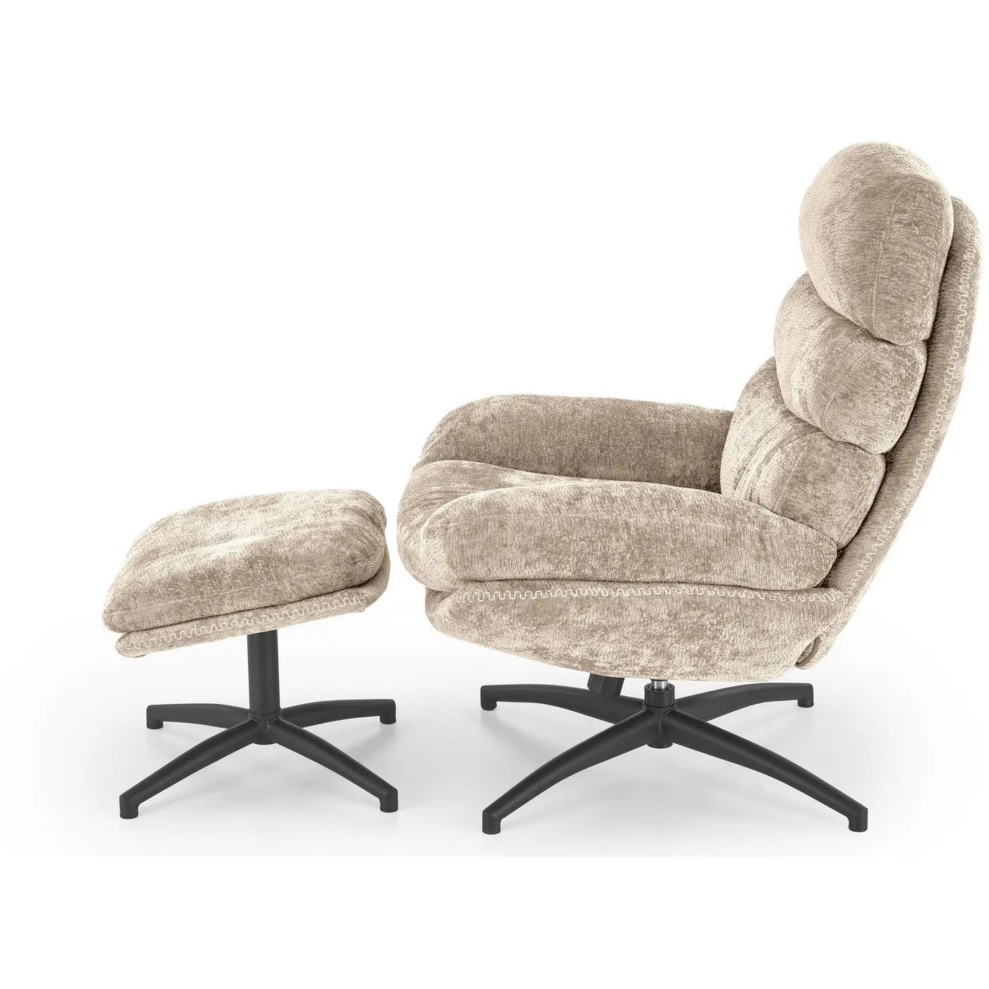 Кресло с оттоманкой Halmar Dario (Beige) - 5