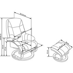 Fotoliu cu suport pentru picioare Halmar Matador (Beige) Thumb