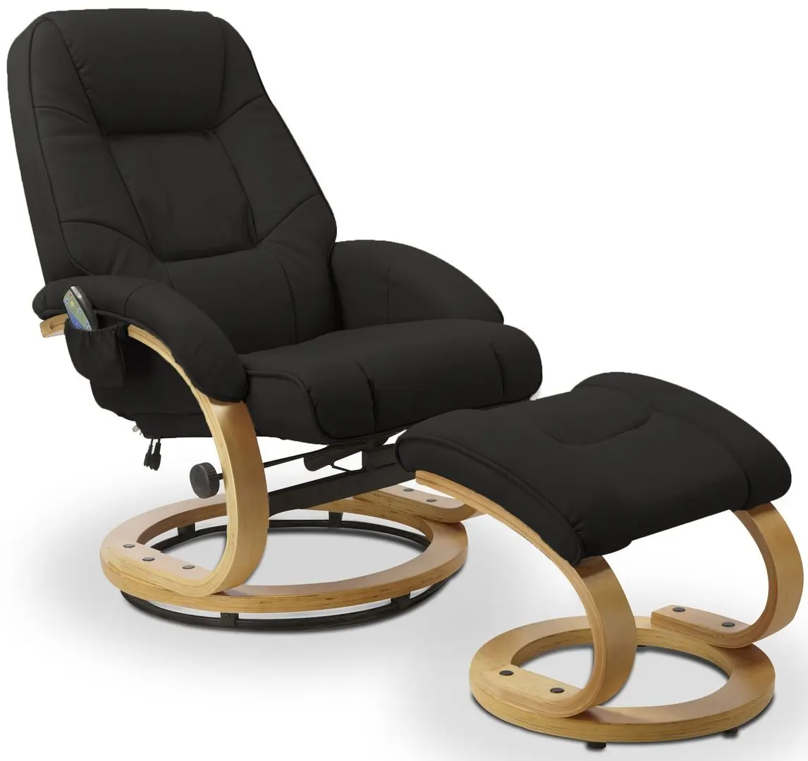 Fotoliu cu suport pentru picioare Halmar Matador (Black)