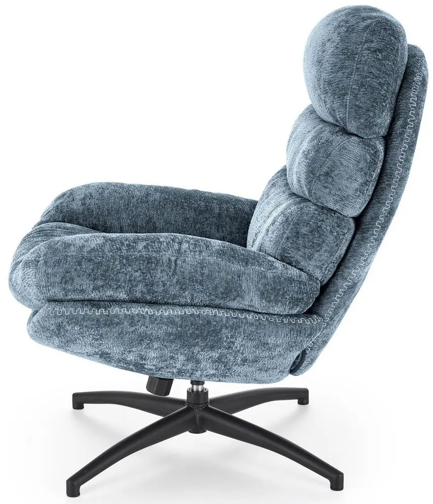 Кресло с пуфом Halmar Dario (Blue/Black)