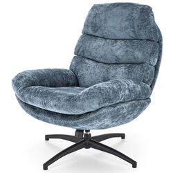 Кресло с пуфом Halmar Dario (Blue/Black) Thumb