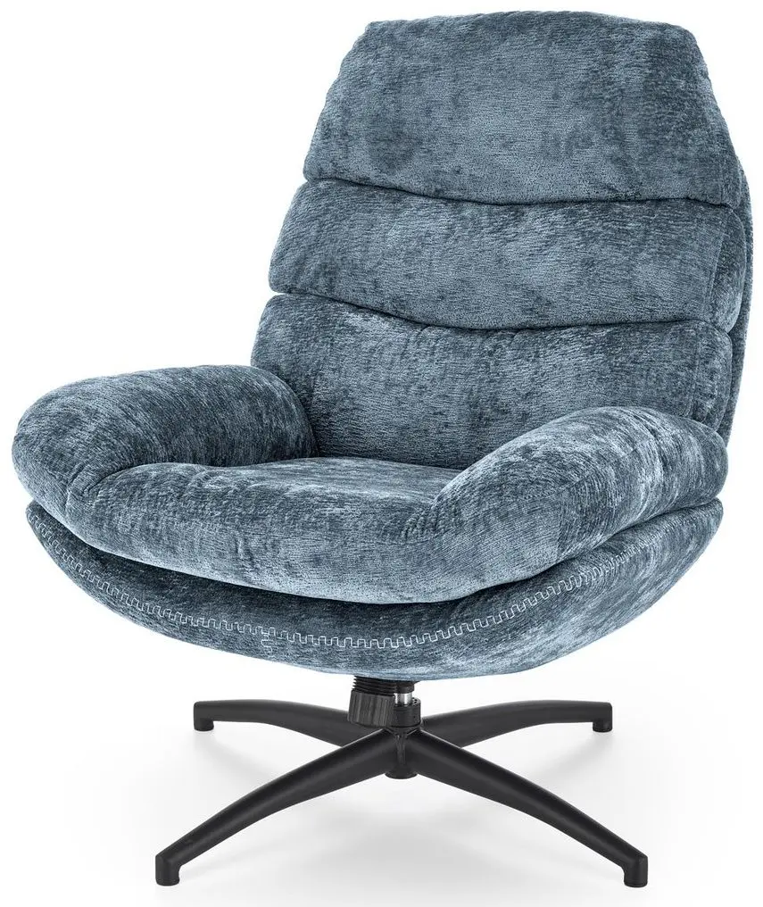 Кресло с пуфом Halmar Dario (Blue/Black)