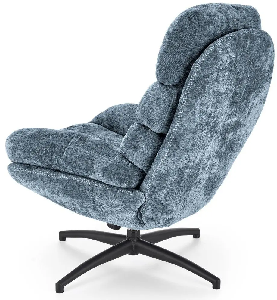 Кресло с пуфом Halmar Dario (Blue/Black)