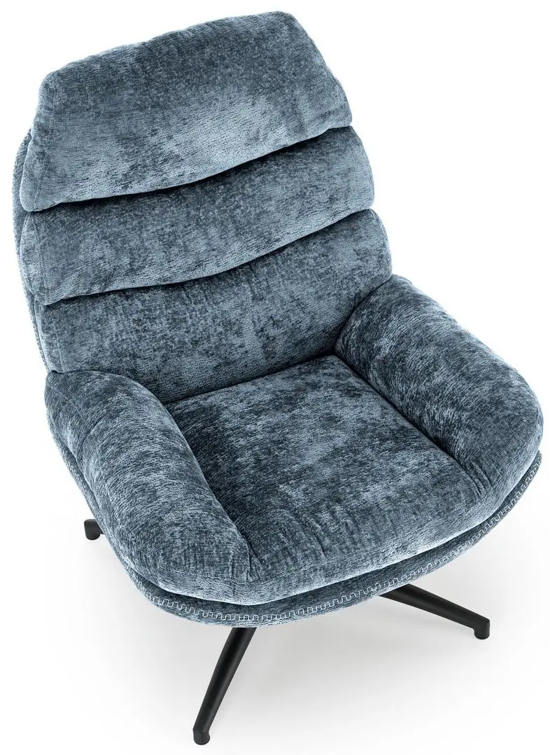 Кресло с пуфом Halmar Dario (Blue/Black)