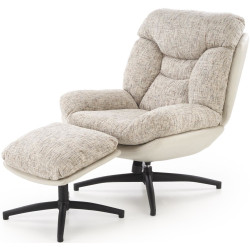Fotoliu cu taburet Halmar Kronos (Beige) Thumb