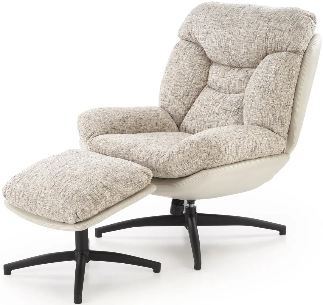 Fotoliu cu taburet Halmar Kronos (Beige) - 2