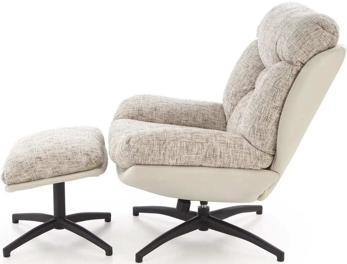 Fotoliu cu taburet Halmar Kronos (Beige) - 3