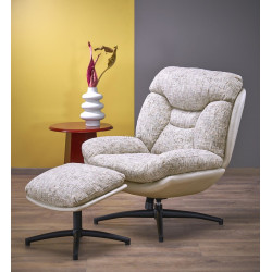 Fotoliu cu taburet Halmar Kronos (Beige)