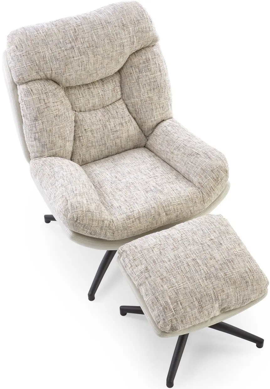 Fotoliu cu taburet Halmar Kronos (Beige) - 5