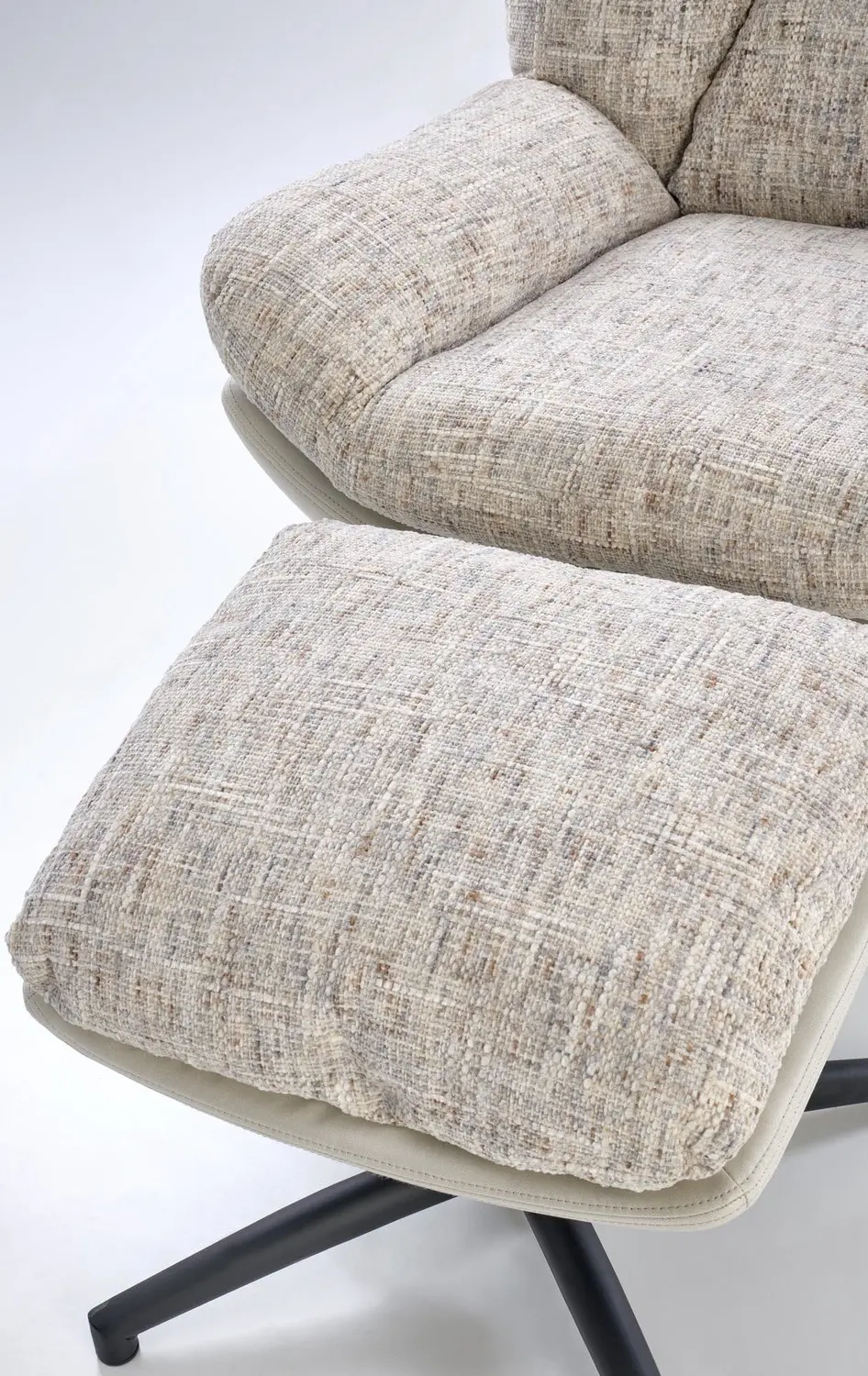 Fotoliu cu taburet Halmar Kronos (Beige) - 7