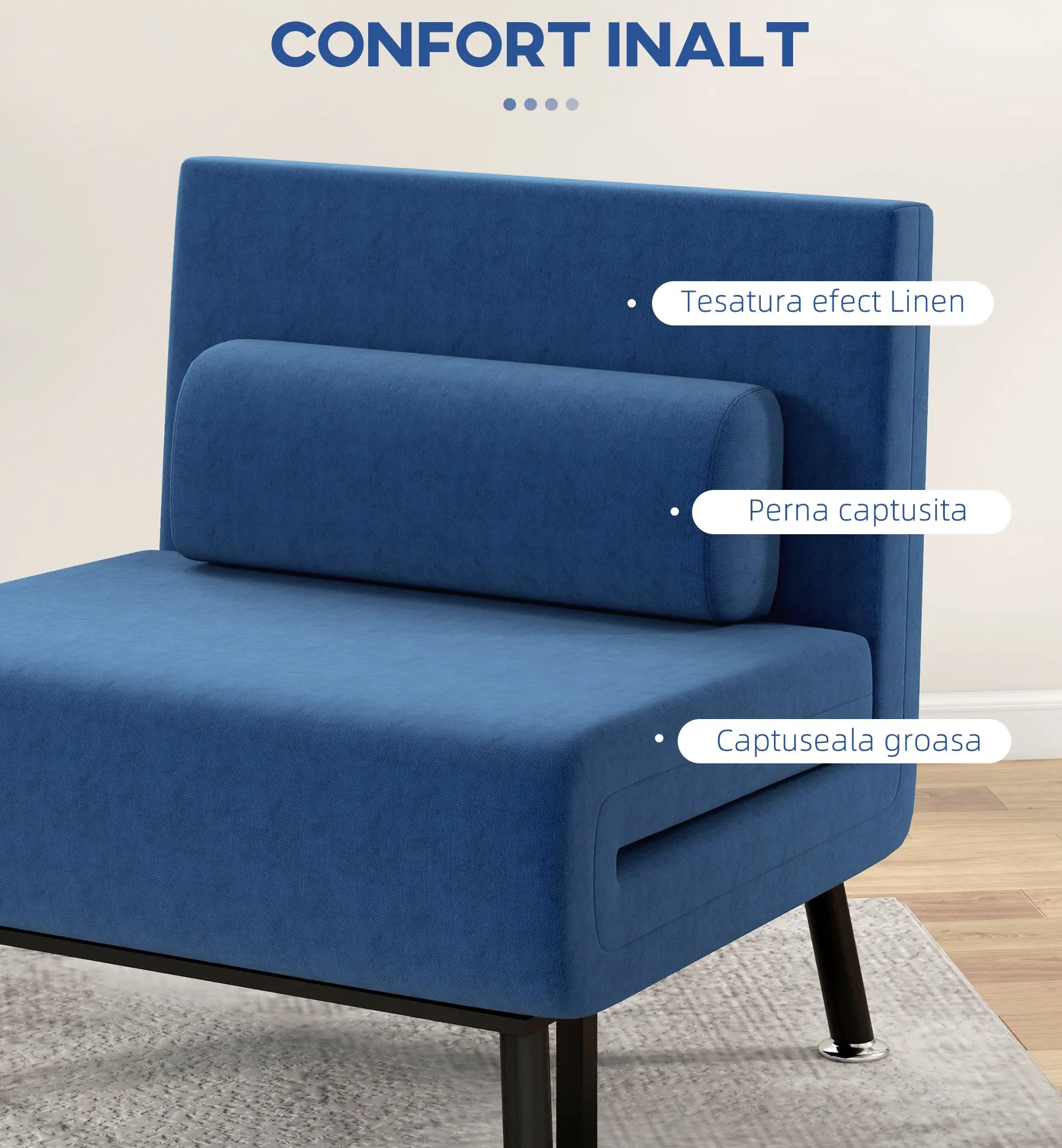 Fotoliu Homcom 833-066V00DB (Blue) - 6