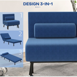 Fotoliu Homcom 833-066V00DB (Blue) Thumb