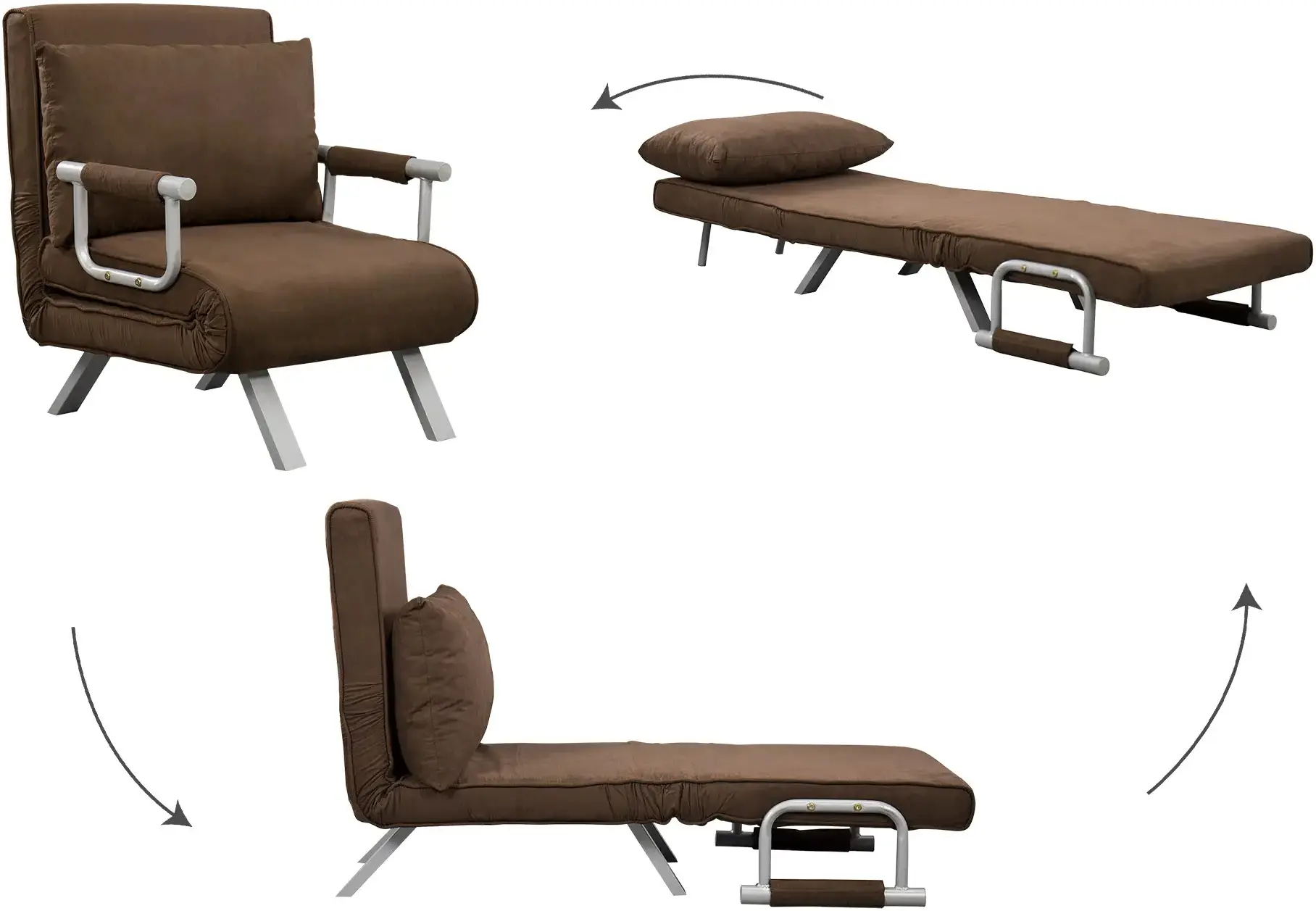Fotoliu Homcom 833-068 (Brown/Grey) - 4