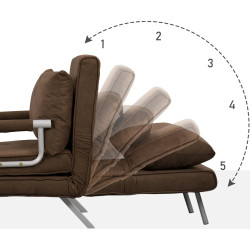 Fotoliu Homcom 833-068 (Brown/Grey) Thumb
