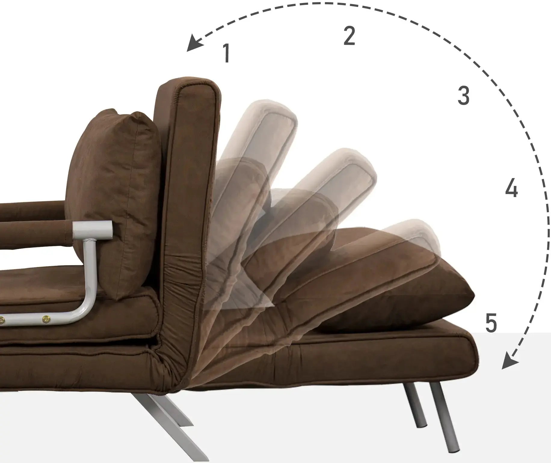Fotoliu Homcom 833-068 (Brown/Grey) - 5
