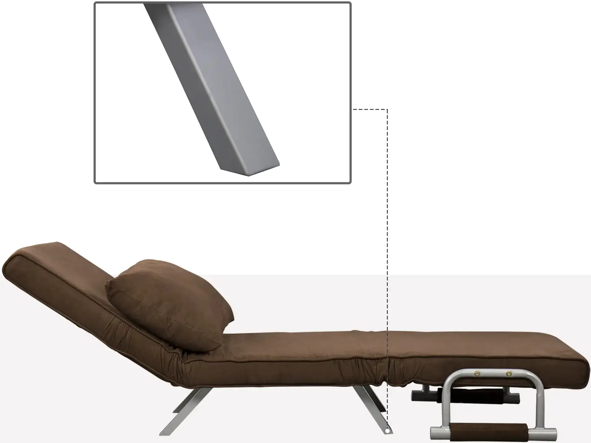 Fotoliu Homcom 833-068 (Brown/Grey) - 7