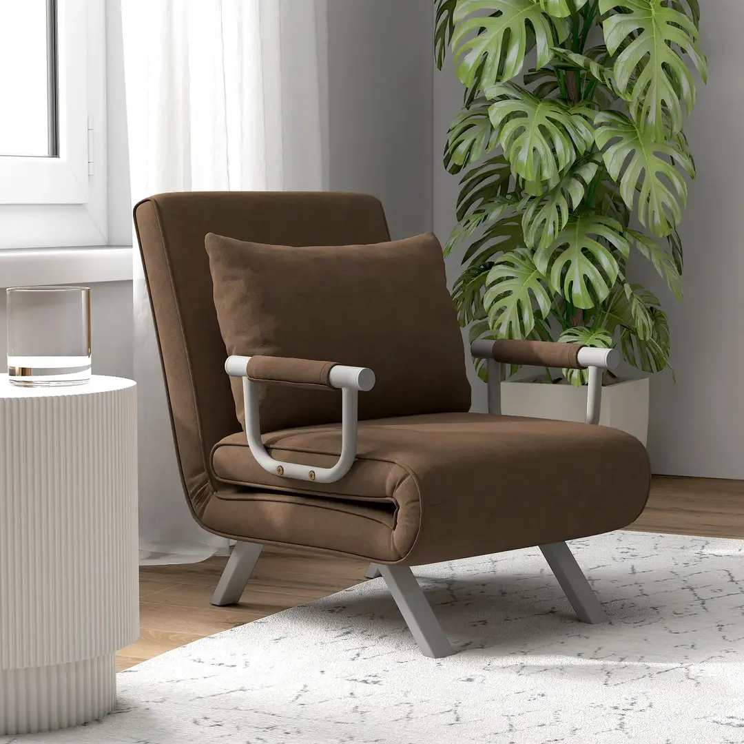 Fotoliu Homcom 833-068 (Brown/Grey)