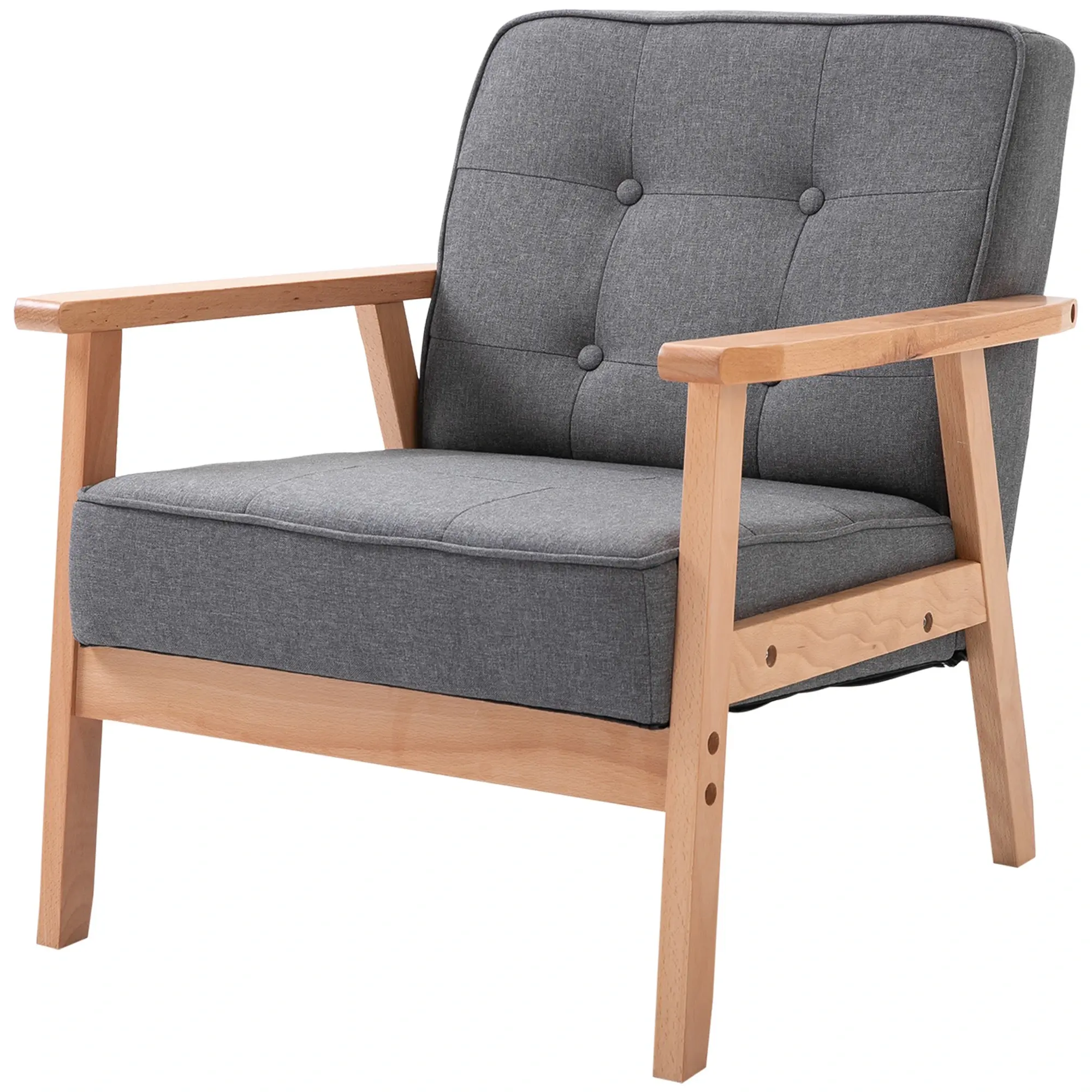 Fotoliu Homcom 833-664 (Grey/Natural) - 2