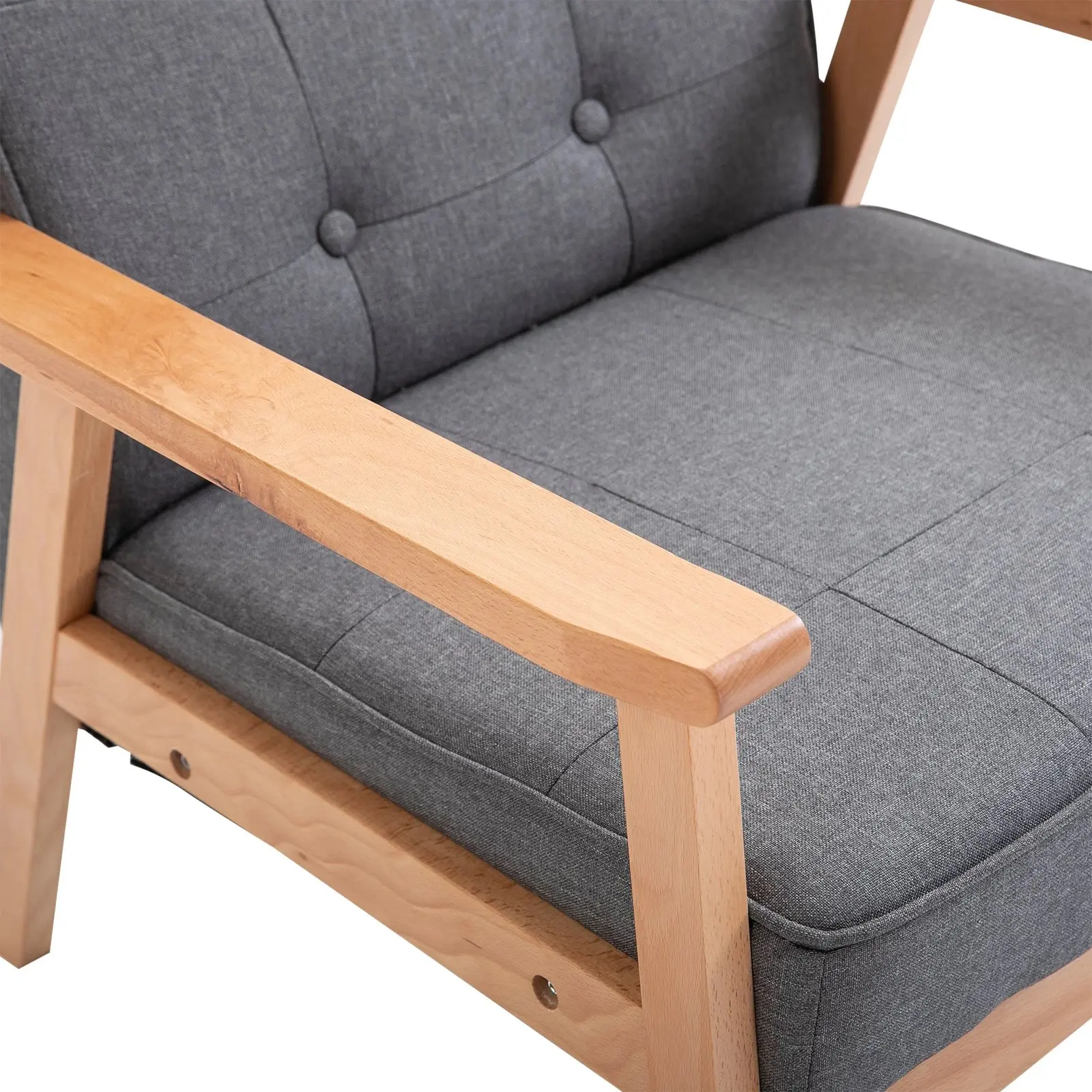 Fotoliu Homcom 833-664 (Grey/Natural) - 4