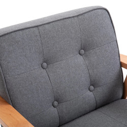 Fotoliu Homcom 833-664 (Grey/Natural) Thumb