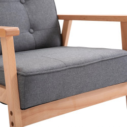 Fotoliu Homcom 833-664 (Grey/Natural) Thumb