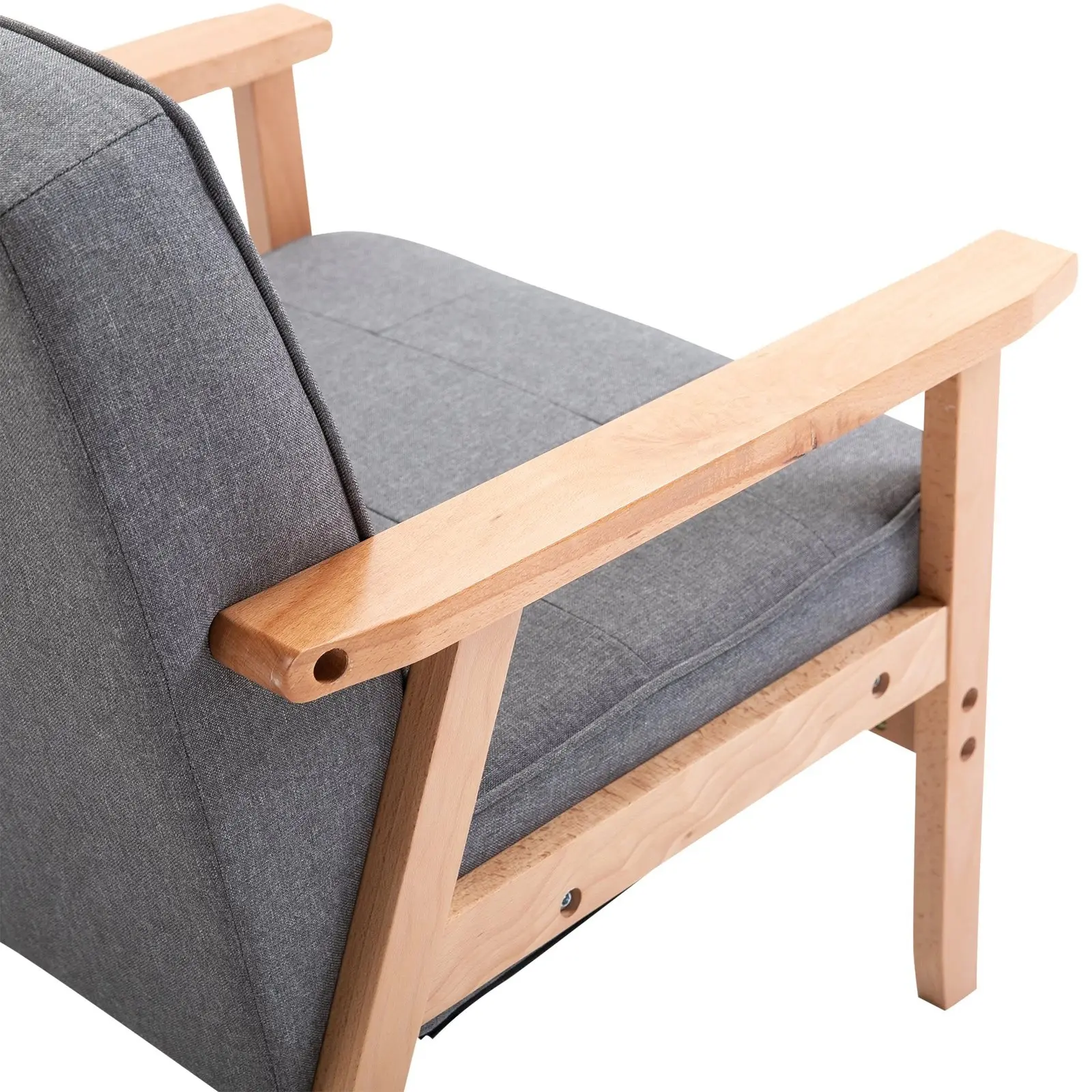 Fotoliu Homcom 833-664 (Grey/Natural) - 7