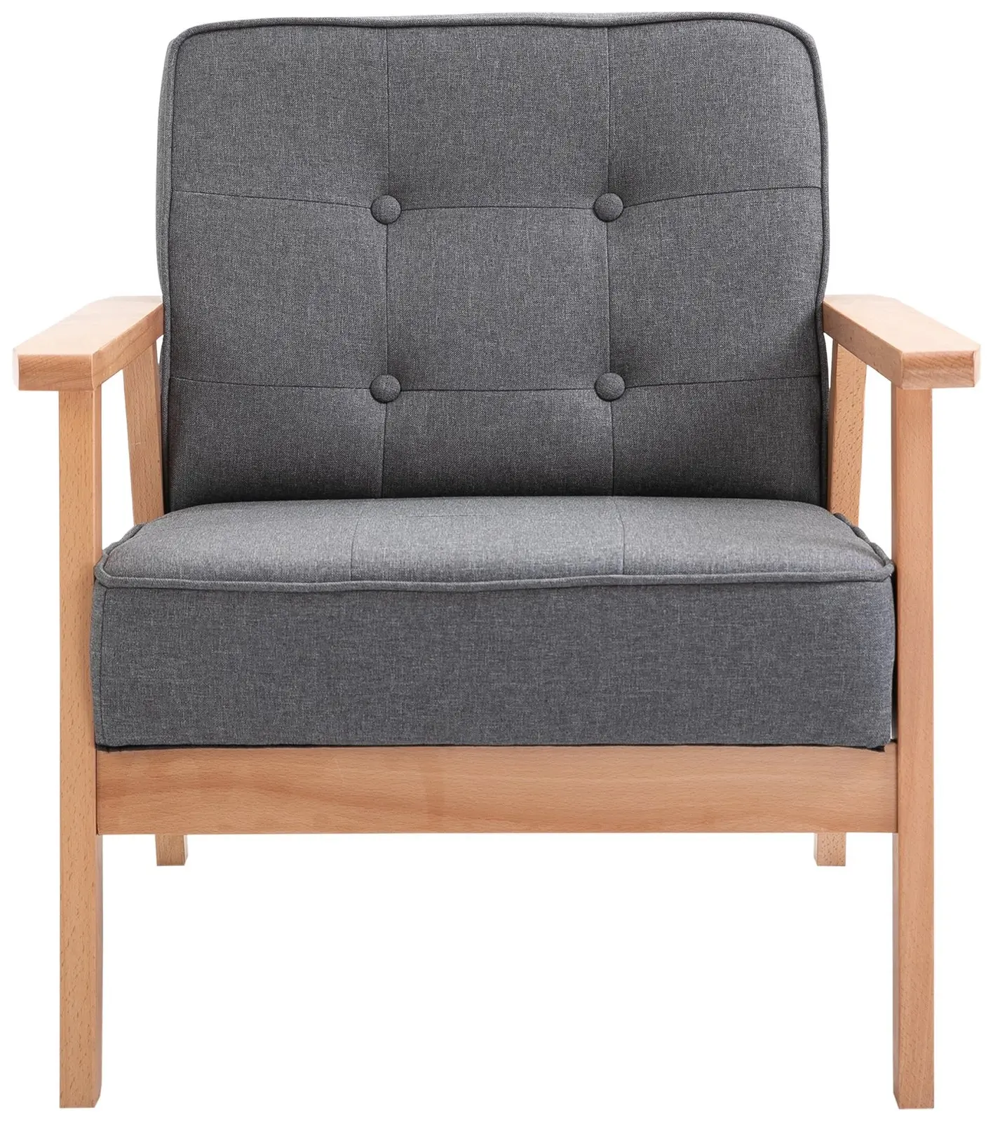 Fotoliu Homcom 833-664 (Grey/Natural) - 8