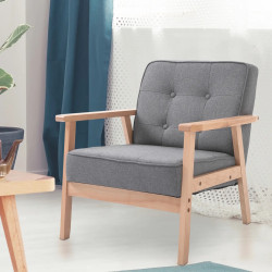 Fotoliu Homcom 833-664 (Grey/Natural) Thumb