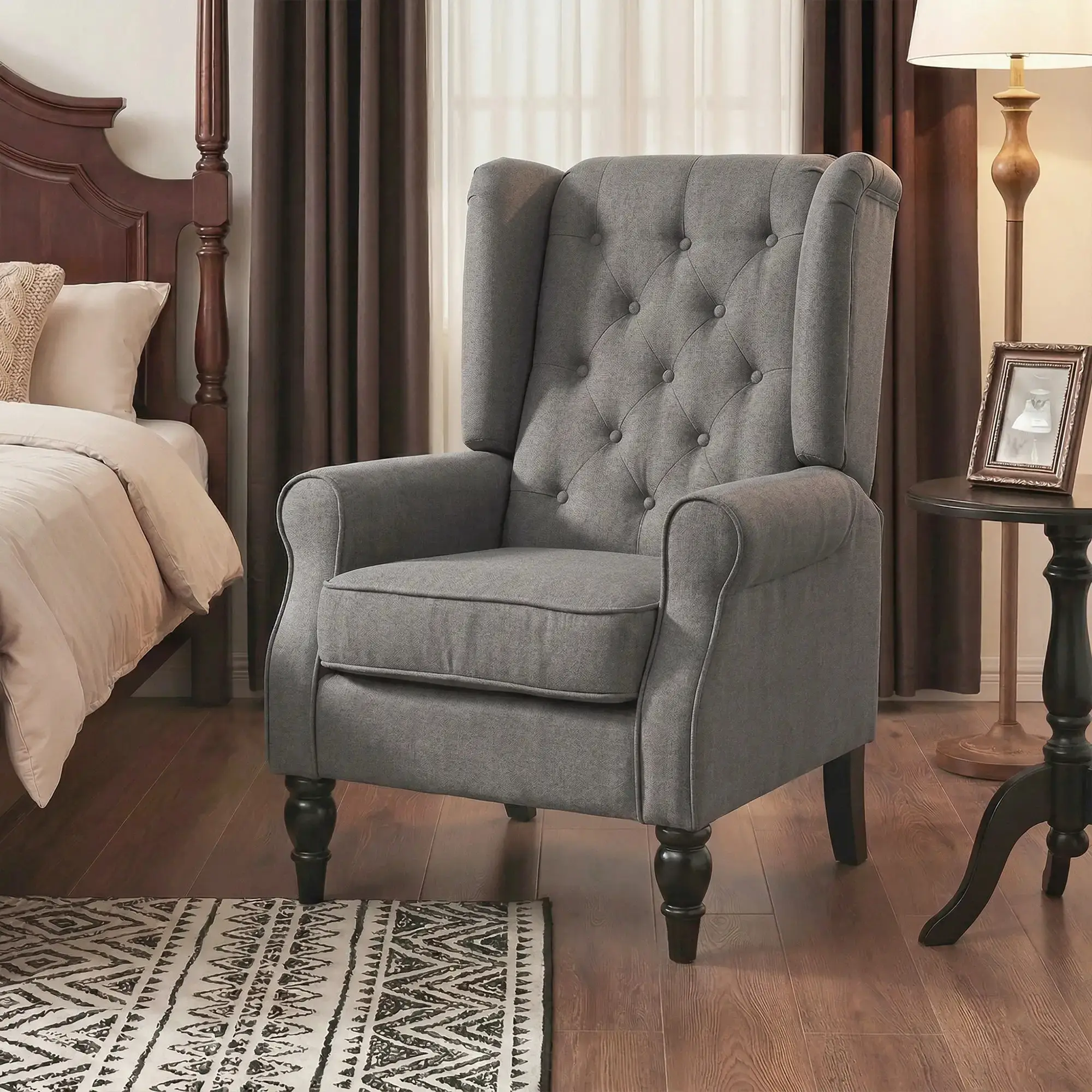 Fotoliu Homcom 833-695CG (Grey/Black) - 3