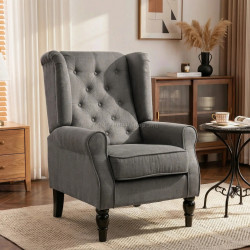 Fotoliu Homcom 833-695CG (Grey/Black)