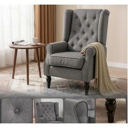 Fotoliu Homcom 833-695CG (Grey/Black) Thumb