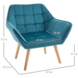 Fotoliu Homcom 833-799 (Blue) Thumb