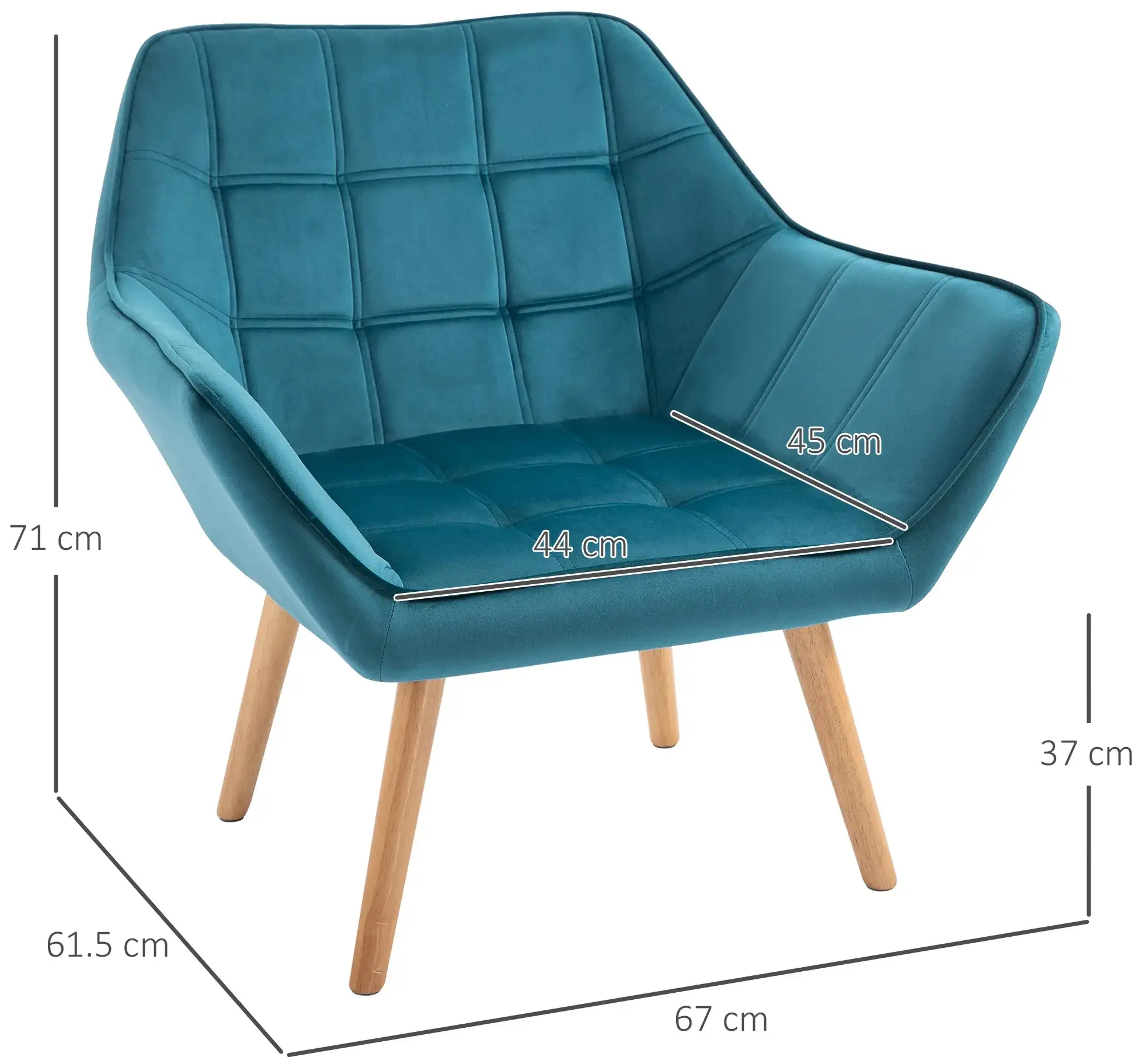 Fotoliu Homcom 833-799 (Blue) - 6