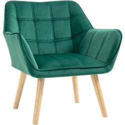 Fotoliu Homcom 833-799V00GN (Green/Natural Wood) Thumb