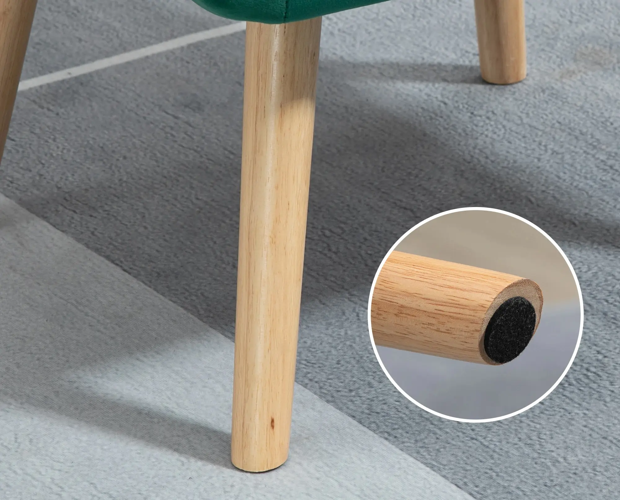 Fotoliu Homcom 833-799V00GN (Green/Natural Wood) - 7