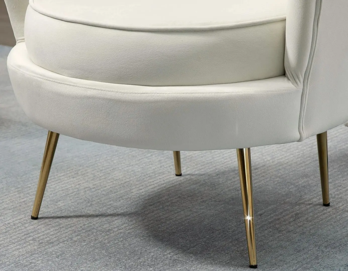 Fotoliu Homcom 833-961WT 79x77 cm (Cream/Gold)