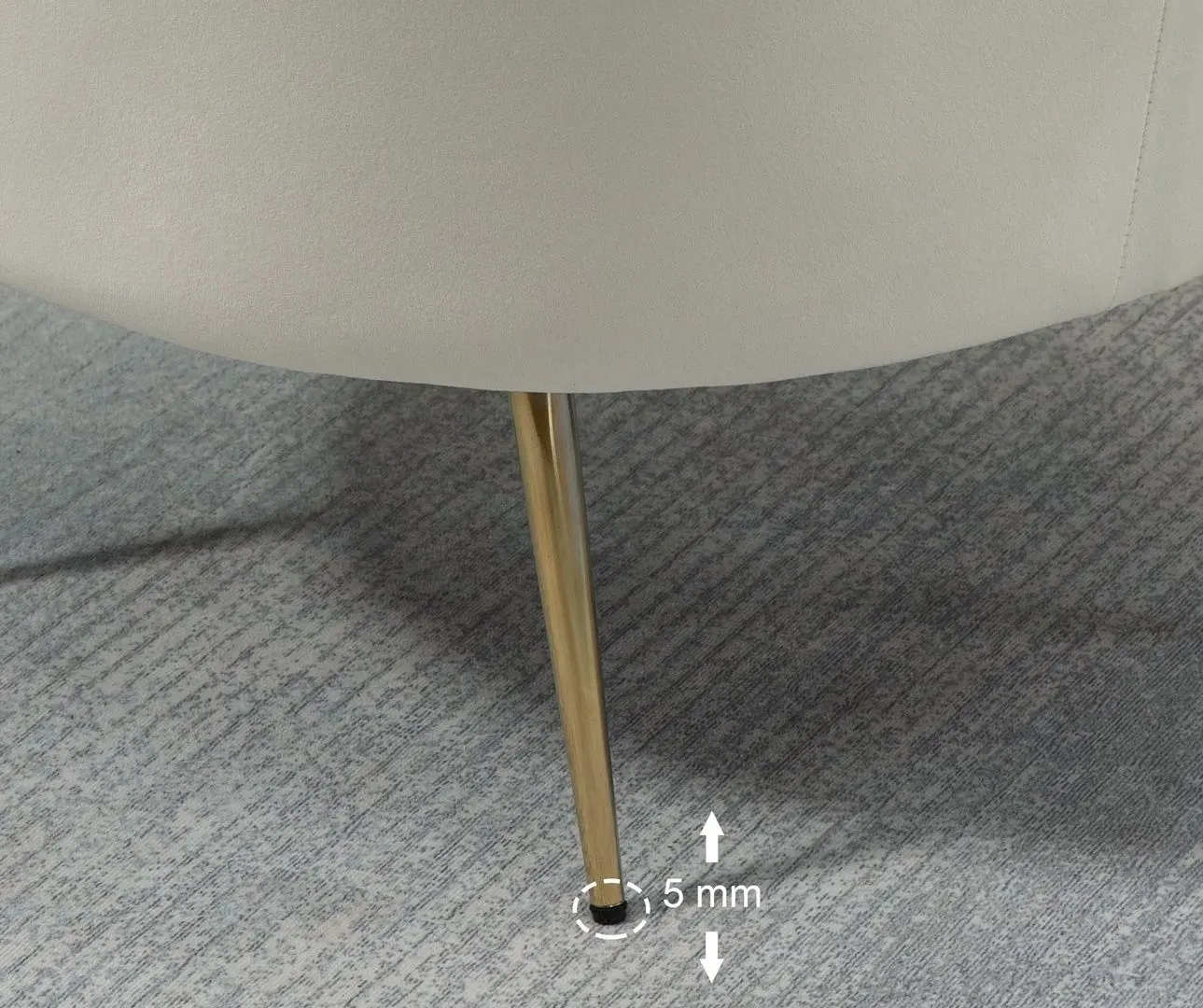 Fotoliu Homcom 833-961WT 79x77 cm (Cream/Gold)