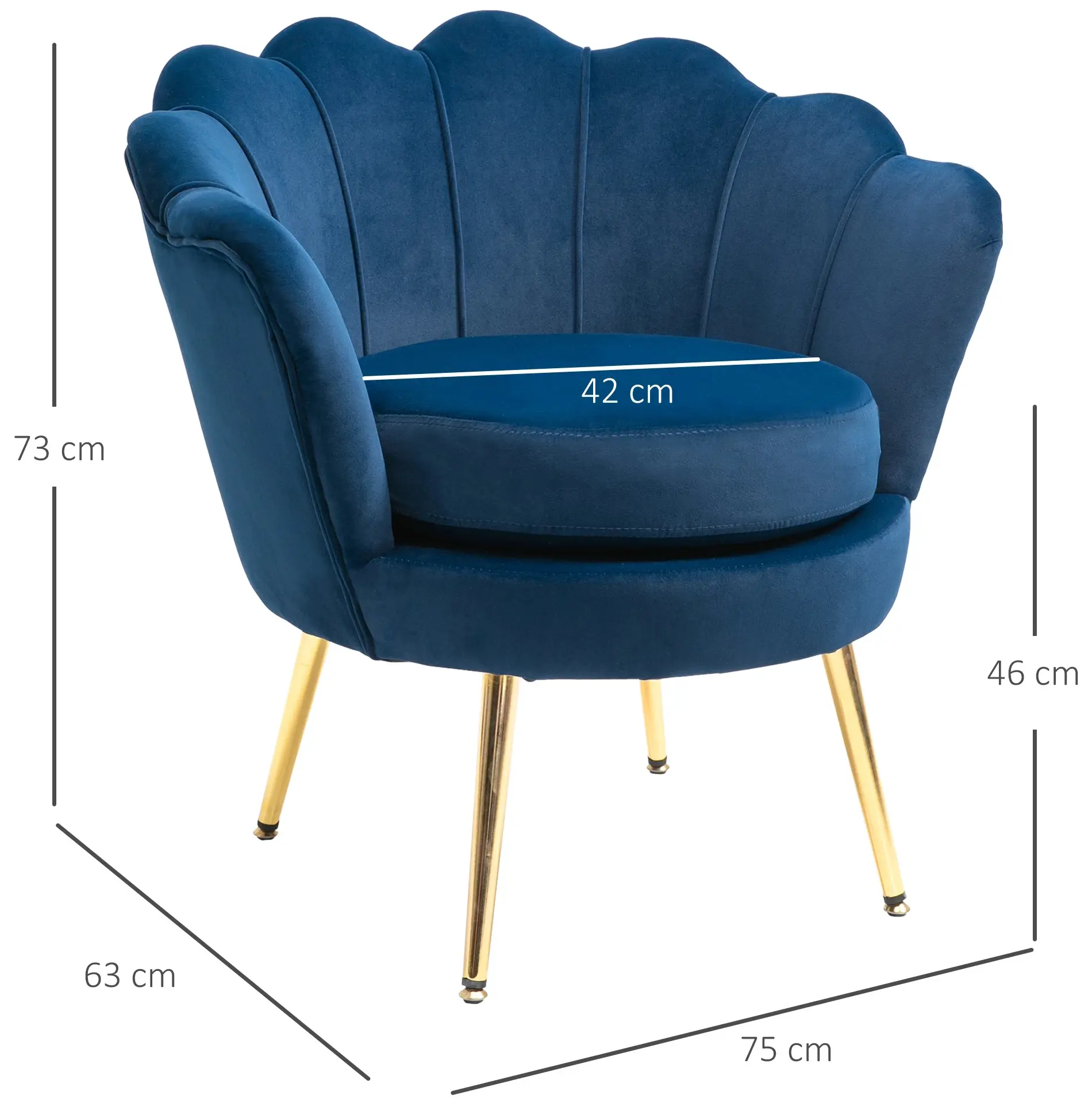 Fotoliu Homcom 839-012BU (Blue) - 3