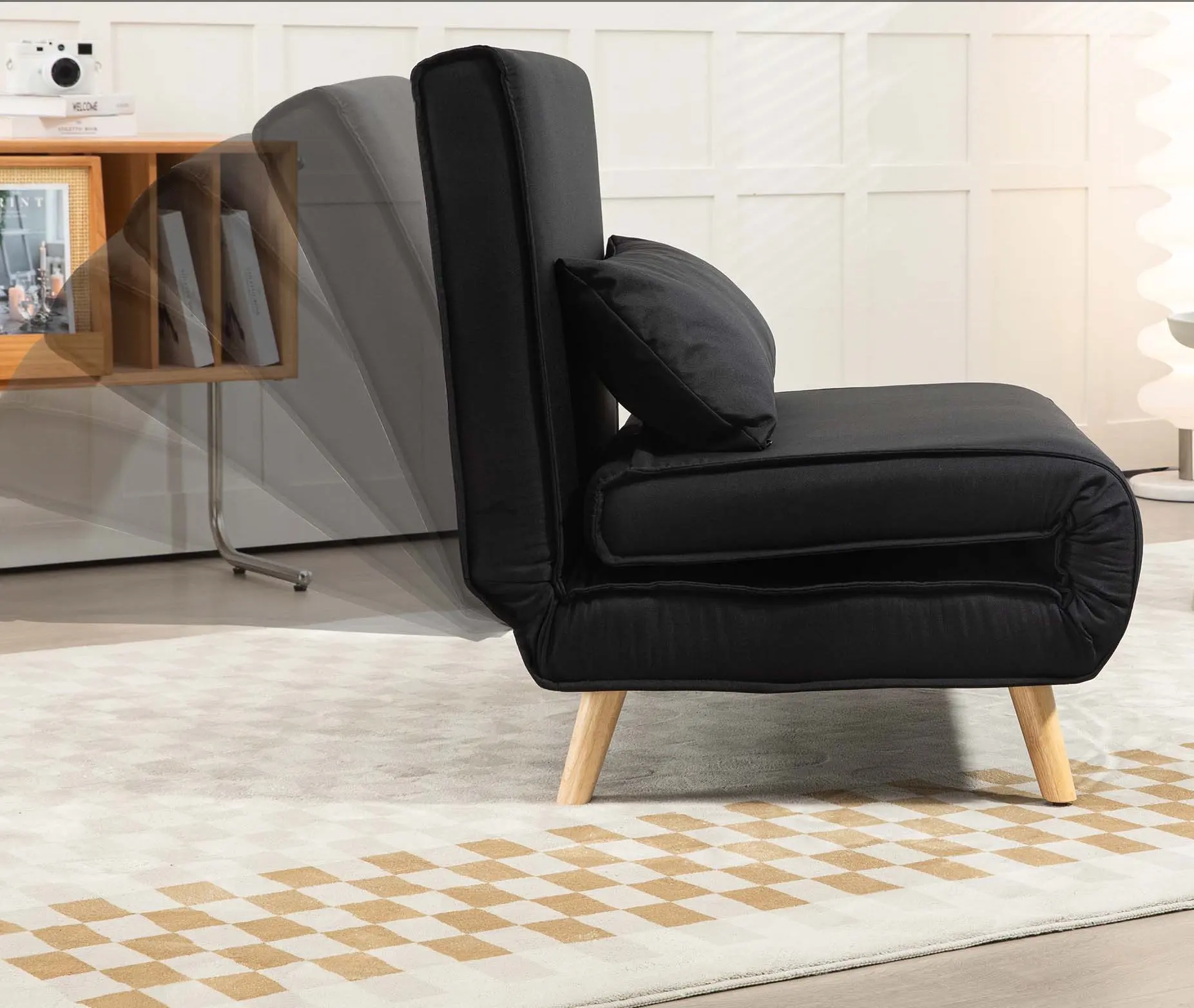 Fotoliu Homcom 839-023V00BK (Black) - 5