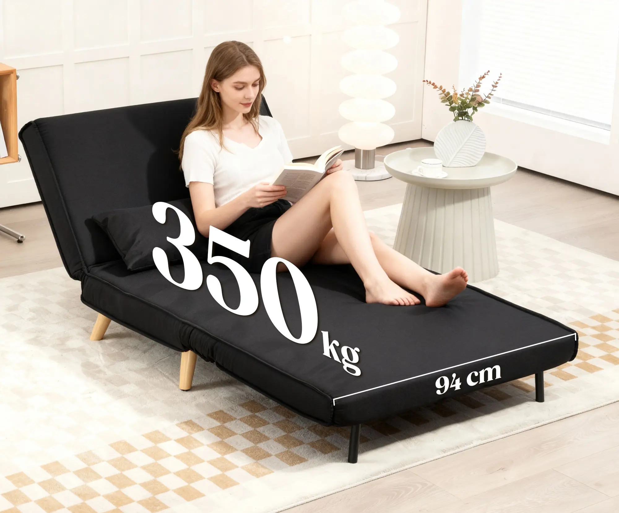 Fotoliu Homcom 839-023V00BK (Black) - 6