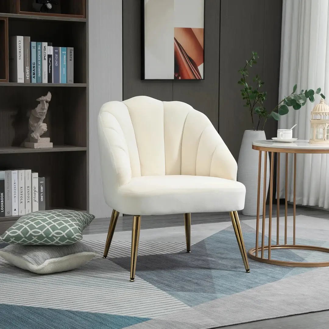 Fotoliu Homcom 839-205CW (Cream White)
