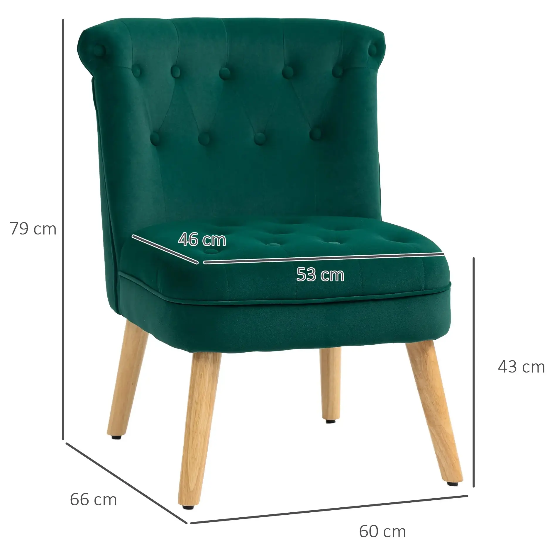 Fotoliu Homcom 839-618V00GN (Green) - 3