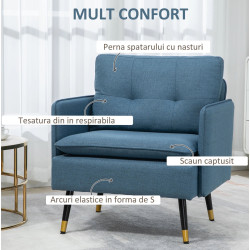 Кресло Homcom 839-619V00DB (Bleu) Thumb